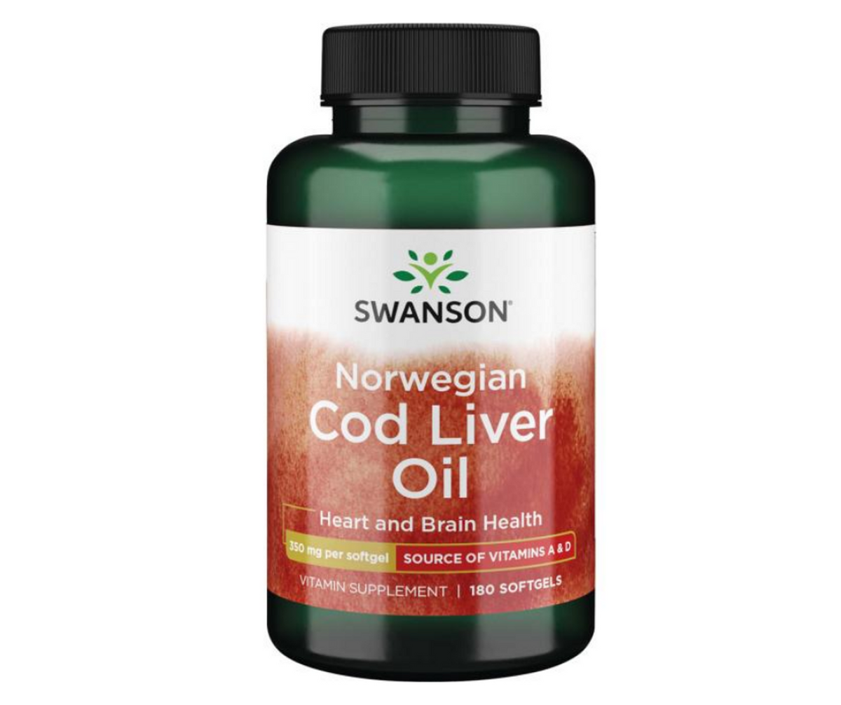 Swanson Cod Liver Oil 350 Mg 180 Softgels