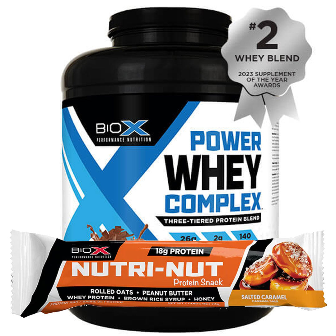 BioX Power Whey Complex 5lb + BioX Bar - Random flavour Nutrinut or Protein 32 Bar