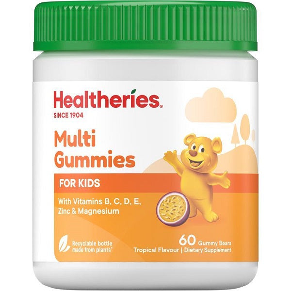 Healtheries Multi Gummy Bears for Kids 60 Gummies CLEARANCE Short Dated 19/01/2025