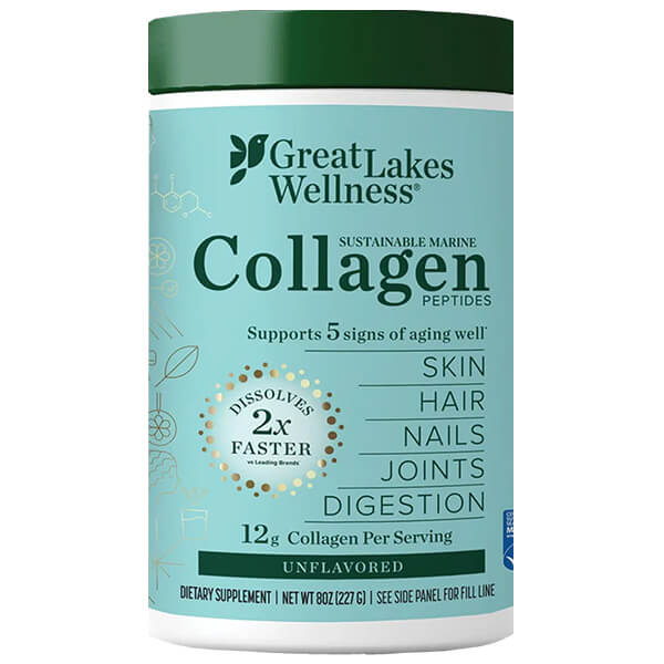 Great Lakes Wellness Sustainable Marine Collagen Peptides 227g