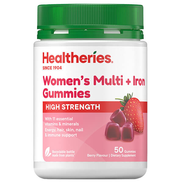 Healtheries Adult High Strength Women&#39;s Multi + Iron Gummies x50