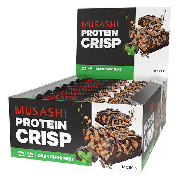 Musashi Protein Crisp Bar 60g x12 X CLEARANCE Short dated 09/11/2024