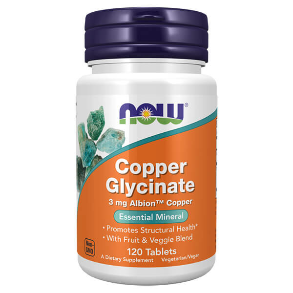 Now Foods Copper Glycinate 120 Tabs