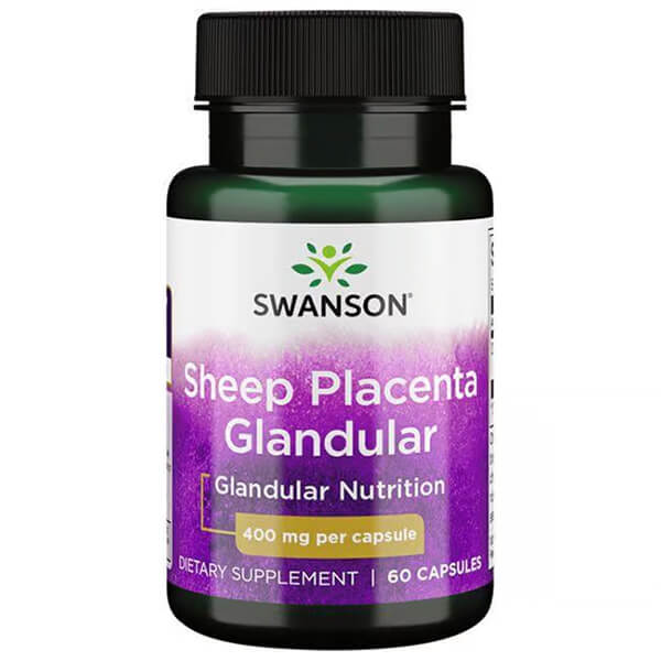 Swanson Sheep Placenta Glandular 400mg 60 Caps