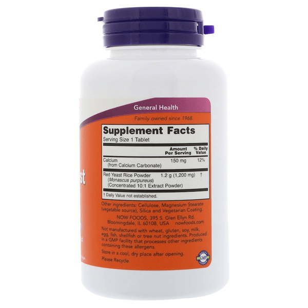 Now Foods Red Yeast Rice 1200mg 60 Tabs